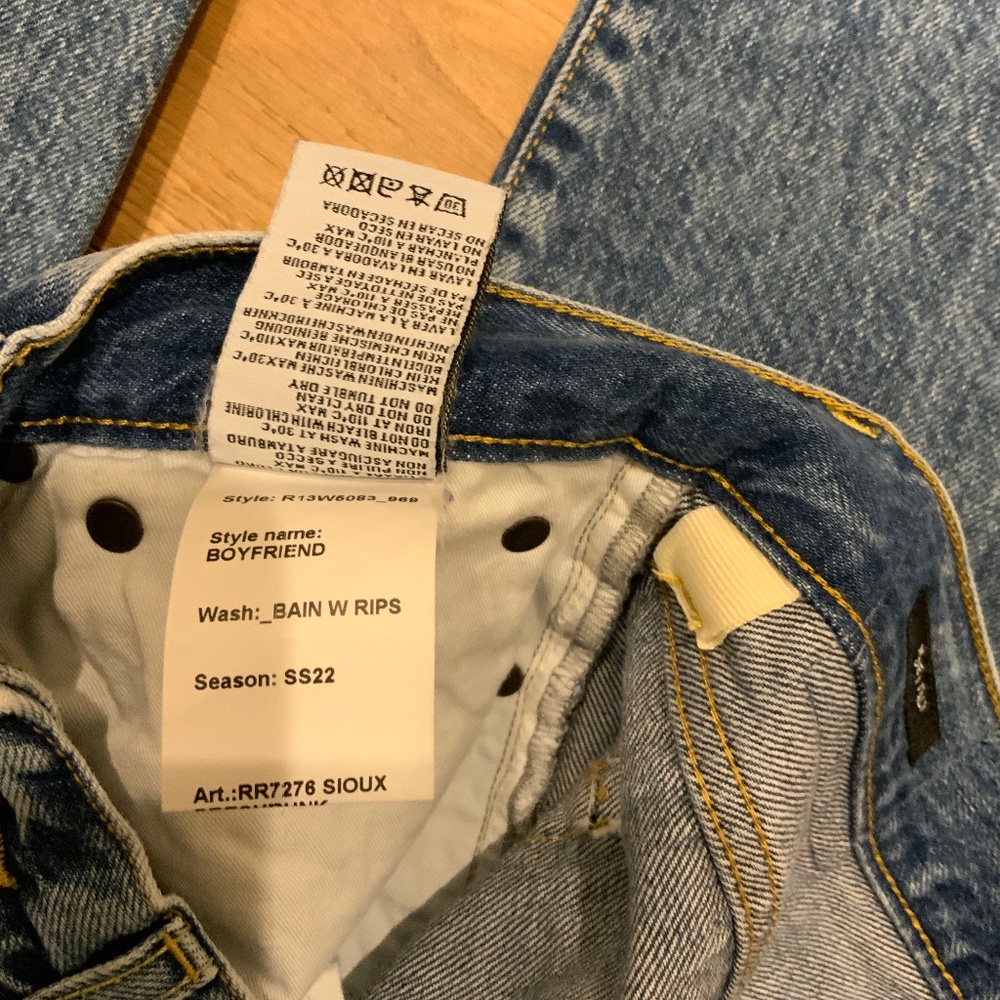 R13 Distressed Boyfriend Jeans – Sizes 27 & 28 - Picture 4 of 8
